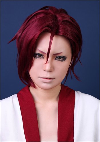 Amazon.co.jp: 薄桜鬼 原田 左之助 風 ウィッグ キャラウィッグ 美容師