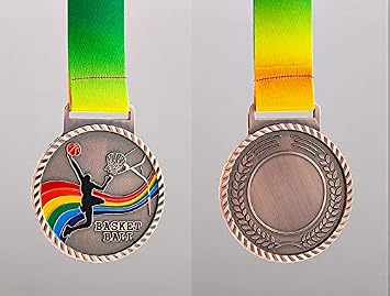 Sports Gold Silver Bronze Award Customized Medals Olympic Style for Sports, Competitions, Games, Party Favors, with Ribbon