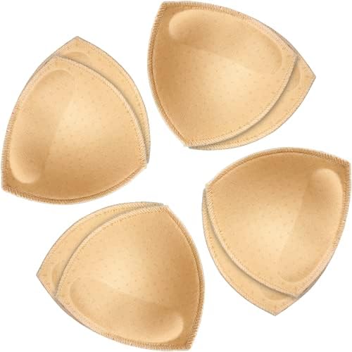 FUNCYboo 4 Pairs Bra Pads Inserts Bra Cups Insert Sports Bra Pad Insert