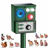 Vsyt 2026 Upgraded Solar Animal Repellent Ultrasonic, Cat Deterrent Outdoor Six Modes Deer Repellent Devices Squirrel Dog Raccoon Skunk Rabbit Rodent Coyote Repeller, Motion Sensor for Garden Yard