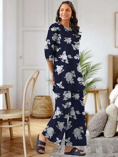 Image of Tee Projekt Cotton Ethnic Wear Co Ord Set for Women | Travel Co Ord Set for Women