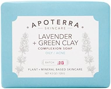 Apoterra - Organic Lavender + Green Clay Exfoliating Soap (4.5 oz)