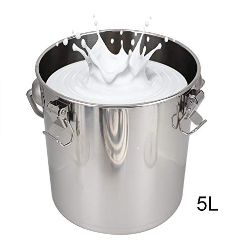 Máquina de ordenha elétrica, 5L de aço inoxidável portátil de velocidade ajustável de dupla cabeça d