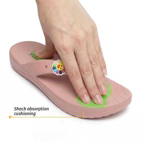 Image of YOHO Drizzle Soft Slippers for Women, Mild Acupressure, Lightweight, Anti Skid & Slip, Diabetic Footwear for Woman, Home Wear Bathroom Chappal for ladies | Waterproof Monsoon & Rainy Footwear