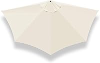 Vista 7 de Strong Camel Cubierta de toldo de repuesto solo para sombrilla de patio de 9 pies con 5 varillas (solo cubierta de toldo)