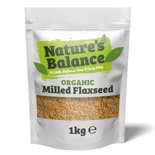 Nature's Balance Organic Milled Flaxseed 1kg - Gluten Free High Fibre Ground Linseed Flax Seed Powder
