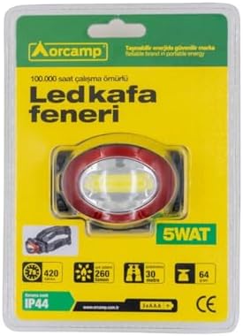 Orcamp Led Kafa Feneri, Dayanıklı Kamp Ekipmanları, Kamp Aksesuarları, Açık Hava Sporları, Doğa Sporları, Yürüyüş, Sırt Çantasıyla Seyahat - Görsel 2