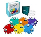 FluentPet Speak Up! Key Vocab Kit with Clearer Upward-Facing Sound - 12 Recordable Buttons w/Pre-Installed Batteries, 6 HexTile Button Mats - Training Dog & Cat Communication Buttons