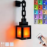 Pixel Wandlichter für Kinder, 16 Farben LED Stimmungslicht mit Fernbedienung & Dimmfunktion Retro Pixel Laterne USB-Akku Wandlampe für Kinderzimmer Schlafzimmer Gaming Geschenk