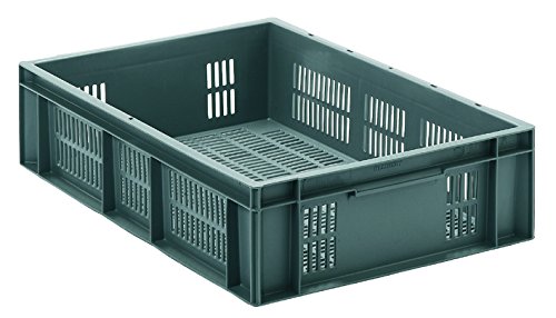 Bac gerbable ajouré professionnel 600 x 400 x 150 mm en polyéthylène à contenance de 28 Lt