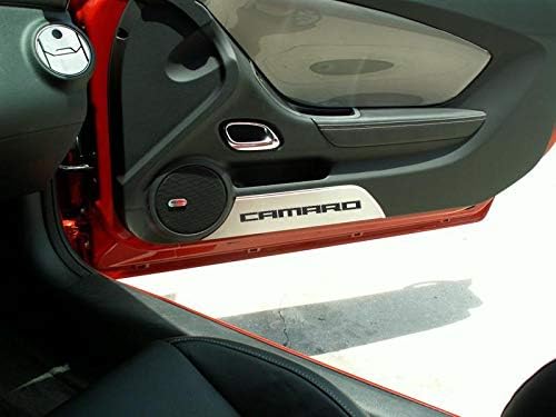 Blue Oval Industries 2010-2015 Camaro Door Panel Kick Plate w/Camaro Carbon Fiber Style Inlay