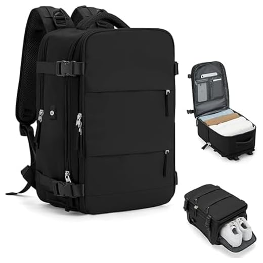 [ASSISTA O VÍDEO] Mochila Viagem Avião Aeroporto Low Cost Ergonômica à Prova D'água Reforçada Bagagem de Mão (SPT-PRTO, GRANDE 30 LITROS) - CODATECH