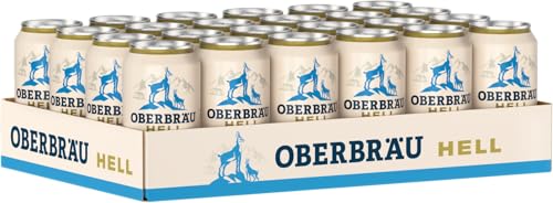 Oberbräu Hell, mild süffiges Helles Bier aus Bayern, Dosenbier EINWEG (24 x 0.33 L)