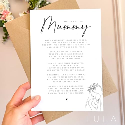 You've got this MUMMY A5 Card with envelope, End of Maternity Leave Card, New Mum Back to work, Card for Mum going back to work after a Baby (YOU'VE GOT THIS MUMMY)