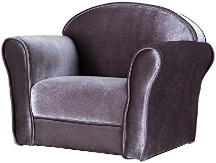 Panana Solid Kids Children's Upholstered Armchairs Girl Boy Bedroom Playroom Seating Chair (Grey)
