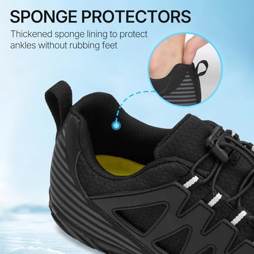 Image of ATHMILE Water Shoes for Women Men River Aqua Shoes Barefoot Sport Quick-Dry Adult Swim Shoes for Beach Lake Pool Hiking Surfing Kayaking Camping Size | Quick Dry Non-Slip Wide Toe Box Shoes for River Kayak Fishing Lake Cruise Vacation Outdoor Water Activities