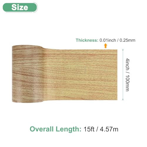 Image of M METERXITY 1-Roll Wood Grain Repair Tape, 4 Inch x 15ft Self-Adhesive Wood Floor Tape, Realistic Textured Repair Patch, Contact Paper for Furniture /Floors /Home Decor [Brown]
