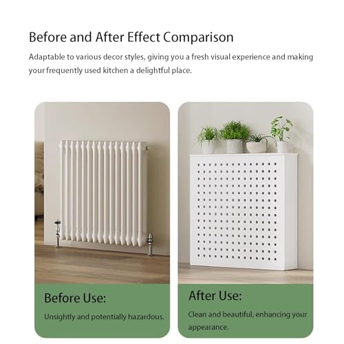Estante para sala de estar con panel calefactor de PVC decorativo y funcional 4