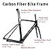 HWEVDHJ 700C Carbon Fiber Road Bike Frameset 44/47/50/53/56CM Breaking Wind Racing Frame Disc Brake Thru Axle Frames 100/142mm with Fork Internal Routing(53cm)