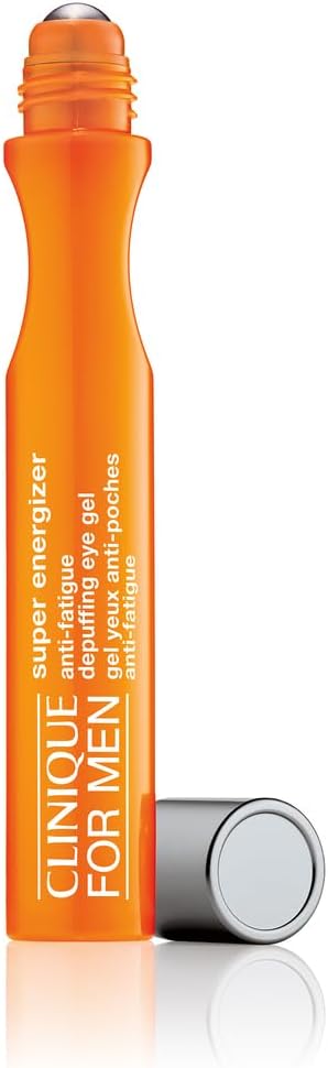 Clinique For Men Super Energizer Anti-Fatigue De-Puffing Eye Gel | With Hyaluronic Acid | Energizing, Brightening + Hydrating Eye Treatment, 0.5 Fl Oz