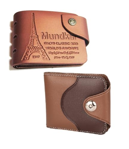 Image of Pu Bifold Tan Color Wallets Combo for Men and Boys Best for Gifting and Personal Use Pack of 2 Purse