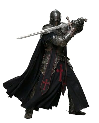 Medieval Full Body Barbuta Knight Armor – Templar Steel Suit for Cosplay & LARP 18 Gauge Steel Wearable Knight Body Armor with Helmet Perfect for LARP, SCA, Cosplay & Renaissance Festivals
