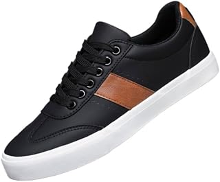 Low-Top Skate Sneakers - Upper & PVC Sole, All-Terrain Traction, Minimalist Solid Color for Skateboarding, Gym & Casual Wear - All-Season Comfortable Round Toe Shoes