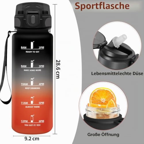 HoneyHolly Trinkflasche 1500ML, Auslaufsicher, Trinkflasche Kohlensäure Geeignet, Wasserflasche BPA-Frei, Sportflasche mit Strohhalm… – Ansicht 5