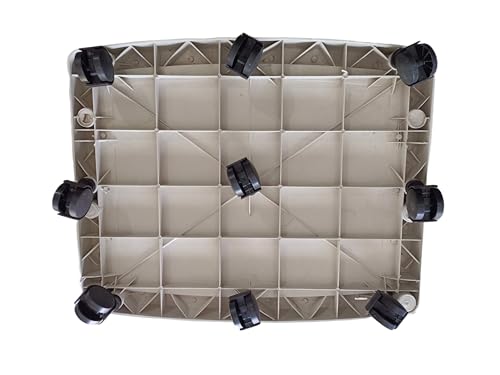 Image of Jindal Double Tubular Inverter Battery Trolley | Strong & Convenient | Unmatched Strength & Durability | for Double Tall Tubular Battery | Hard Unbreakable Plastic | with 9 Wheels (White)