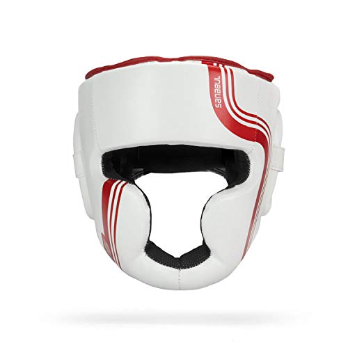 Sanabul Core Series Boxing Mma Kickboxing Head Gear (White/Red, L/Xl) #TOP1