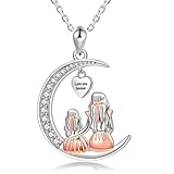 Personalised Mothers Day Gifts - New Mum Necklace, Silver Love Heart Necklaces with Cubic Zirconia, Mothers Day Gifts from Daughter Best Mothers Day Presents for Your Mum, Daughter Love Personalized