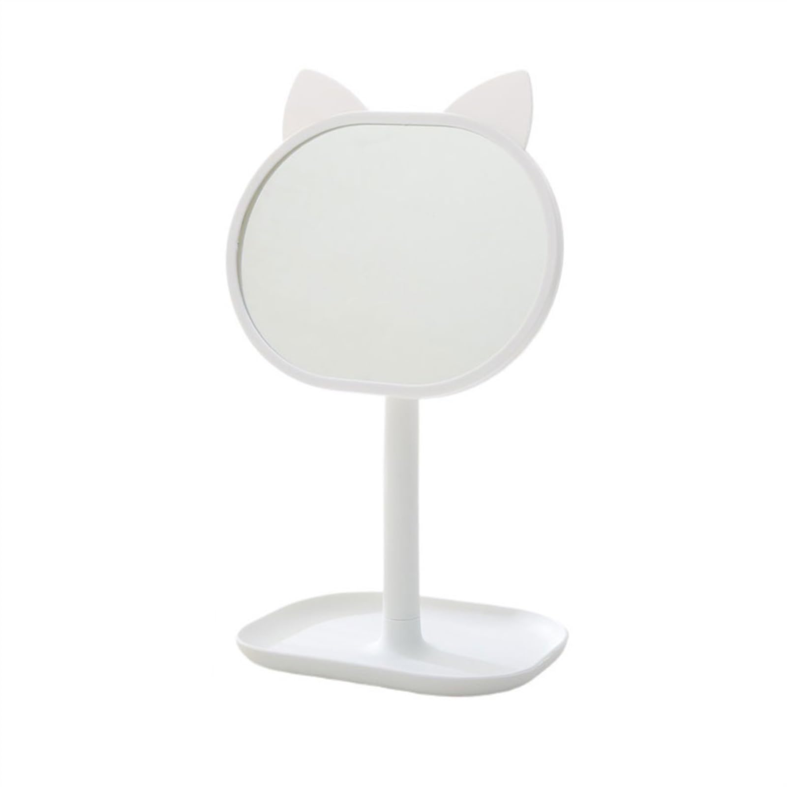 GHJrtHFJ Desk mirror, Bedroom Dorm Mirror Makeup Large Desktop Dressing Tabletop Cosmetic(White)