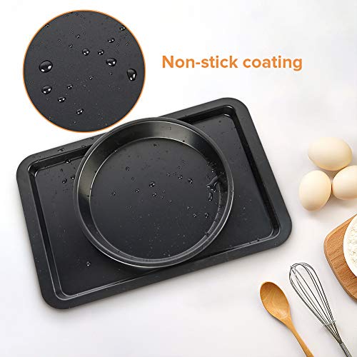 Nonstick Bakeware Set, 5 Pcs Bakeware Include Cookie Sheet, Loaf Pan, Square Pan, Round Cake Pan, 12 Cups Muffin Pan - Thumbnail 5