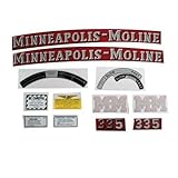 Tractor Decal Set, Minneapolis Moline 335, Mylar