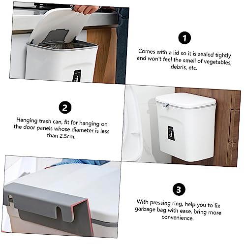 Caneca de basura rectangular para colgar en pared de cocina miniatura 2