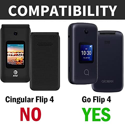 Rossy For Alcatel Go Flip 4 Case, For Tcl Flip Pro Case With Tempered Glass Screen Protector, Heavy Duty Shockproof Protective Anti-Scratch Non-Slip Phone Case For Tcl Flip Pro,Pink Flowers #TOP1