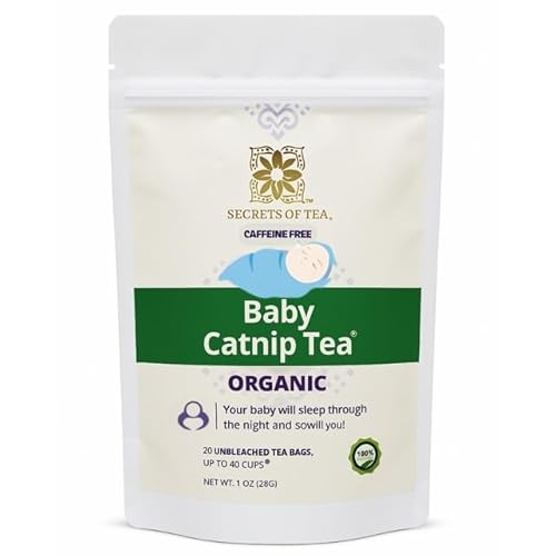 Secrets Of Tea Baby Catnip Sleepy Time Tea – Organic Relaxing Herbal Blend for Babies and Newborns, Gentle and Caffeine-Free – 20 Tea Bags (1 Pack)