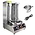 KOOTEN Shawarma Grill Machine Electric Vertical Kebab Gyro Grill Machine Rotisserie Broiler Machine with 2 Burners and Meat Catch Pan, 3000W