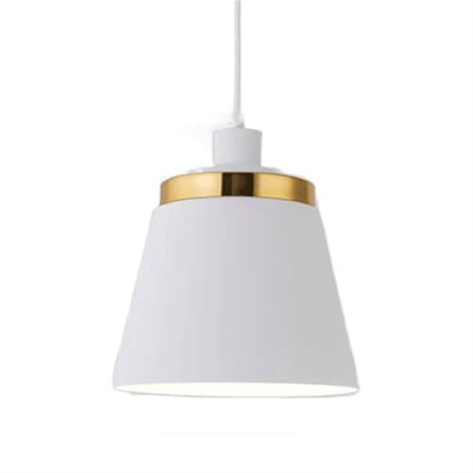 SYAXVOM Creative Colorful Chandelier Lampshade - Nordic Style Iron Pendant Light, E27 Base Ceiling Hanging Lamp for Balcony and Restaurant Decoration(White)