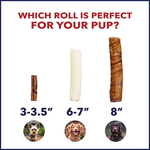 Pet Factory 78208 100% Made In Usa Beefhide 8 Inch Rolls Dog Chew Treats thumb #7