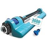 Aqua Joe SJI-OMS16 Indestructible Metal Base Oscillating Sprinkler with Adjustable Spray