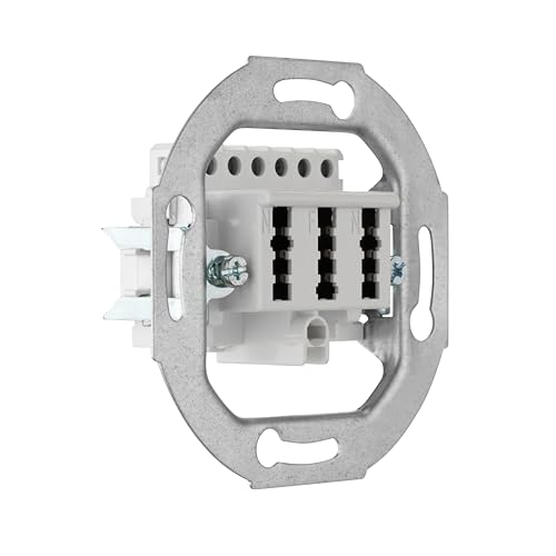 REV Technik, TAE Dose, markenkompatibel mit Busch Jäger, Gira, Jung und Merten, Unterputz, silbern