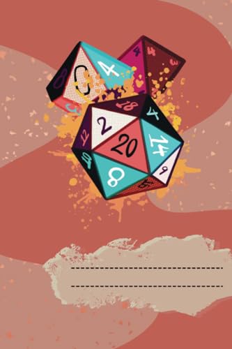 D20 Splatter | Fireball Not Included DnD 5e Campaign Journal: Coral Red, 5 Character Sheets, 200 Free Pages, 6 x 9-inch