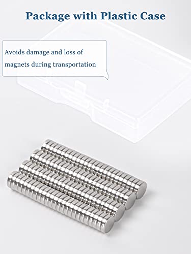 Smartake 100 Pcs Refrigerator Magnets, 10X2.3Mm Small Round Fridge Magnets, Multi-Use Premium Neodymium Office Magnets For Fridge, Whiteboard, Billboard In Home, Kitchen, Office And School (Silver) #TOP6