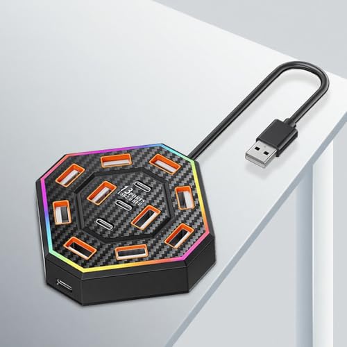 Estación de acoplamiento para biblioteca y apartamento con adaptador USB 13 en 1 2
