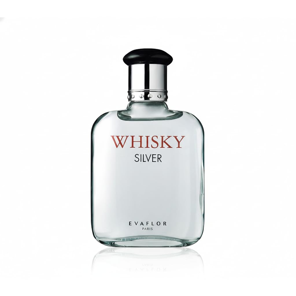 EVAFLOR PARIS WHISKY Silver Eau De Toilette for Men, 100ml | Long-Lasting Fresh, Aquatic & Woody Fragrance | Modern Citrus Scent for Daily & Casual Wear