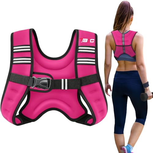 TB3C Weighted Vest Woman 8 LB Weight Vest for Women Plus Size womens weighted vest for Strength Training Running Workout Jogging Walking Pink