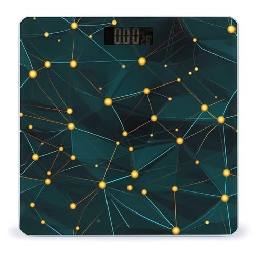 Colorful Geometric Shapes Angles Pattern Bathroom Scale for Body Weight Digital Scale Weight Scale for Home Bedroom, style