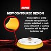 RUPES 180mm Pack of 6 Yellow D-A Fine Finishing Foam Pads | Ideal for Moderate to Fine Paint Correction & Gloss Enhancement | Improves Cutting Performance | Compatible with 6 Backing Plate