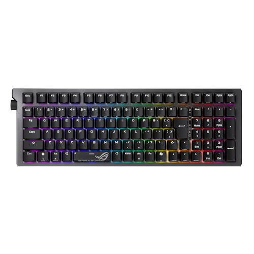 【Amazon.co.jp限定】ASUS ROG Strix Morph 96 Wireless Gaming Keyboard ブラック / 96%レイアウトゲーミングキーボード/日本語配列/メカニカルスイッチ/スピードタップモード/ホットスワップ対応/エルゴノミクス/トライモード接続/ABS/ブラウザ上で設定が可能/国内正規品